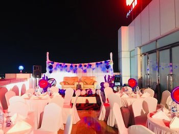 Outdoor banquet area
