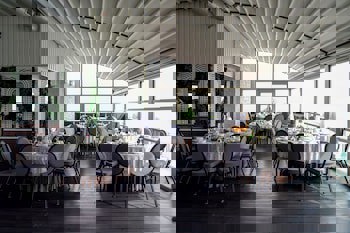 Outdoor banquet area